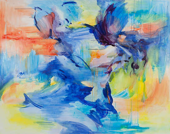 Liriope, in his sinuous flow  190x240cm Oil on canvas 2015