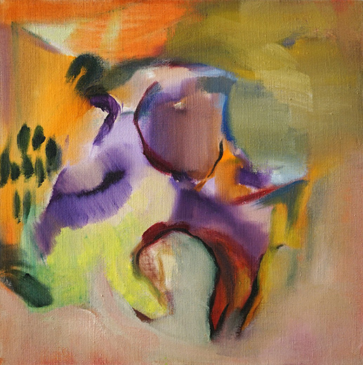 Feed 61x61cm oil on antique hemp 2019