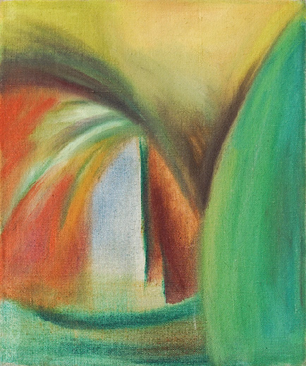 Porta 36x31cm oil,dry pigment and pastel on antique hemp 2021