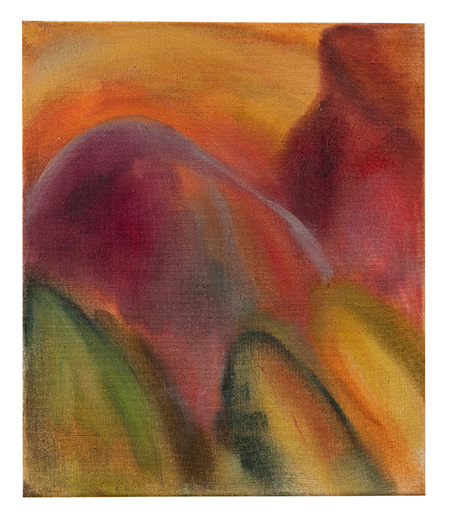 Canto, 36x31cm, oil, pigment, pastel on antique hemp, 2022