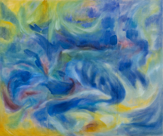 Ultimo tempore, 150x180cm, oil, pigments, pastel on antique hemp, 2022