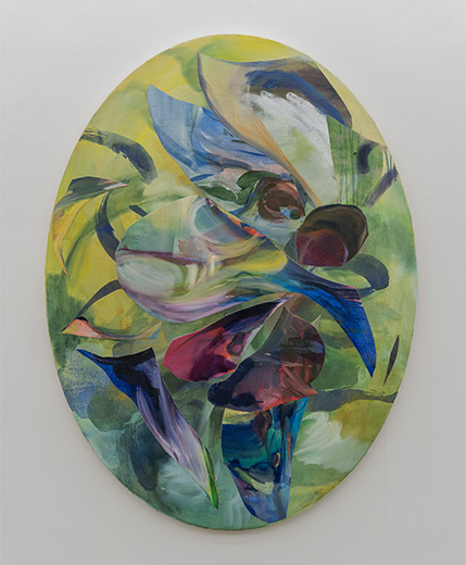 Leaves II, 120x90cm, oil, pigment, acrylic resin and collages on canvas, 2017-22