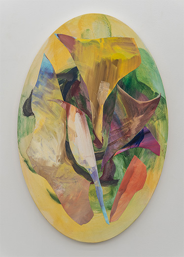 Spring, 86x56cm, oil, pigment, acrylic resin and collages on canvas, 2017-22